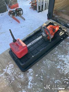 Husqvarna 130 Chainsaw & Fuel Can (Unit Untested)