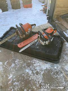 (2) Stihl Chainsaws; (1) Cover Broken; (1) Missing Pull Rope (Units Untested)