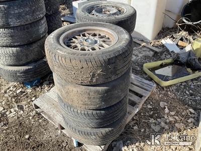 Set of Uniroyal 225/60R16 Tires with BMW Rims Set of Douglas 215/60R16 Tires