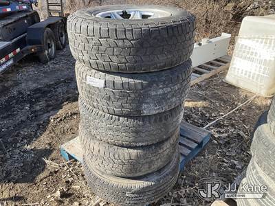 Set of Cooper 255/70R17 Tires with Rims Set of Goodyear LT285/70T17 with Rims One Unknown