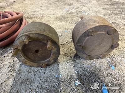 (2) Steel Wheel Spacers For Yanmar CBL40 Or John Deere (Used.)