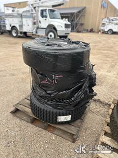 Pallet of 4 Michelin 245/70/19 Skid Steer Wheels and Tires (Used)