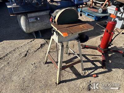Electric Jet Disc Sander on Stand (Used) (BUYER RESPONSIBLE FOR LOAD OUT – NO FORKLIFT ONSITE FOR ASSISTANCE)