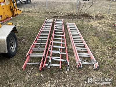 3 Werner Extension Ladders 1- 24 foot 2- 28 foot (Condition Unknown )