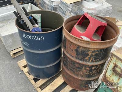 (4) Barrels w/ Miscellaneous Items (Used)