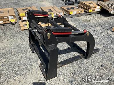 Used Hydraulic Grapple Forks, 4 ft Forks