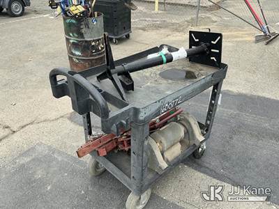 Used Cart with Tools, Broken Tire on Cart