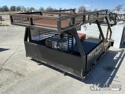 Used Flat Bed Truck Body with Toolboxes and Auxiliary Fuel Tank w/ Pump