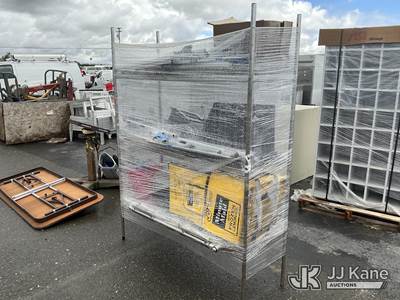Metal Storage Rack w/ Miscellaneous Kitchen Utensils (Used)