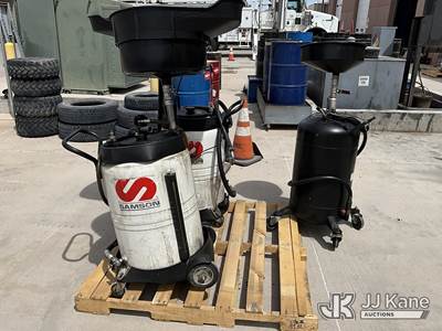 (2) Samson 27 gal oil barrel (1) JohnDow Industries 25 gal oil barrel