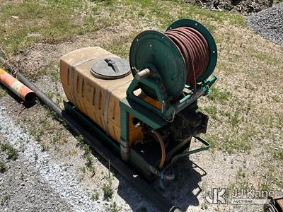 Lesco Sprayer with 50 Gallon Tank & Reel (Not Running, Condition Unknown)
