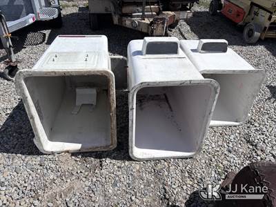 (3) Fiberglass Trash Cans (Used)