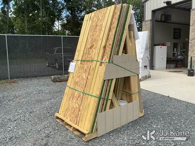Used 10 ft x 16 ft Wooden Shed W/O Floor, Assembly Required