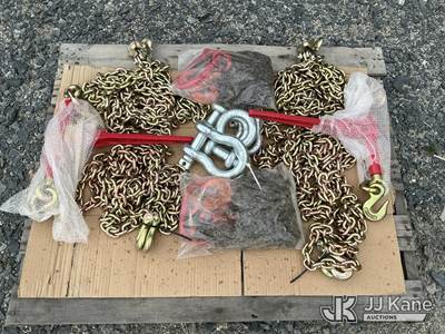 Qty (4) 5/16 x 20FT Grade 70 Chains, Binders, Slings & Shackles