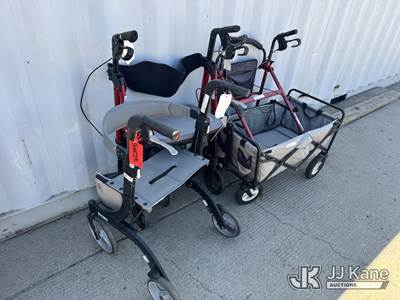 Used (3) Walkers and (1) Pull-Behind Cart