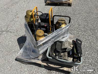Bench Mount Hydraulic Hose Crimper & Two Portable Hydraulic Hose Crimpers (Condition Unknown)