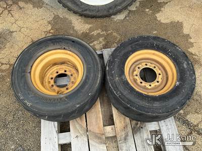 (2) Caterpillar Tires & Rims 12-16.5NHS