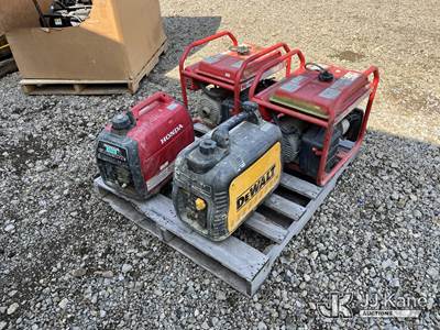Lot of (2) Mikasa, (1) Honda, (1) DeWalt Generators, Condition Unknown
