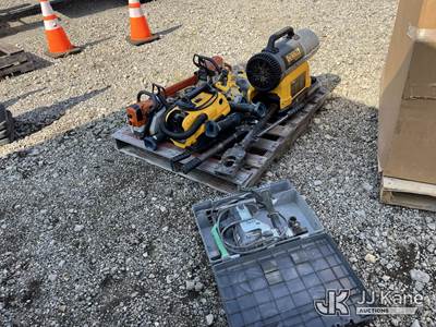 Miscellaneous Tools Lot: Heater, Chain Saws, Shop Vac