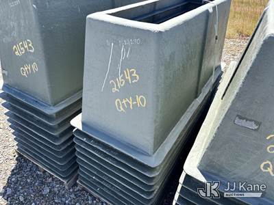 Fiberglass Tubs One Stack of 10 per lot. Dimensions are 64 inches x 24 inches x 18 inches
