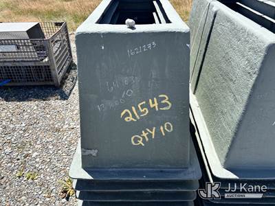 Fiberglass Tubs One Stack of 10 per lot. Dimensions are 64 inches x 24 inches x 18 inches