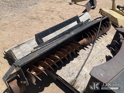 Used Auger-Style Hydraulic Skid Steer Material Spreader/Dispenser Attachment