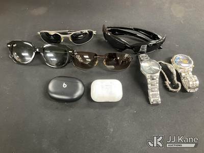 Used Sunglasses, Airbuds, Jewelry Lot (Authenticity Unknown)