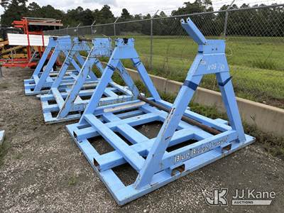 Qty Of (3) 6 Ft Skid Mtd Reel Stands