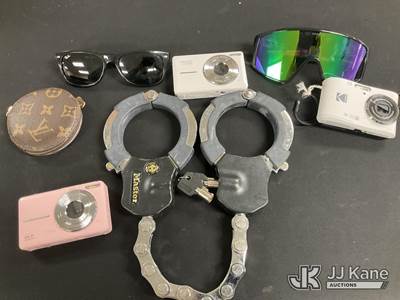 Used Sunglasses, Purse, Camera, and Bike Lock Lot