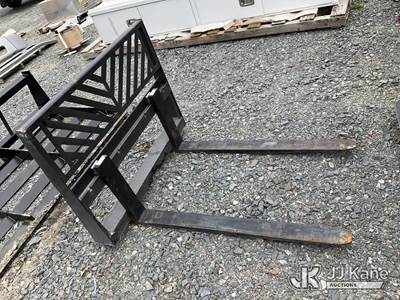 Used 4 ft Skid Steer Fork Attachment