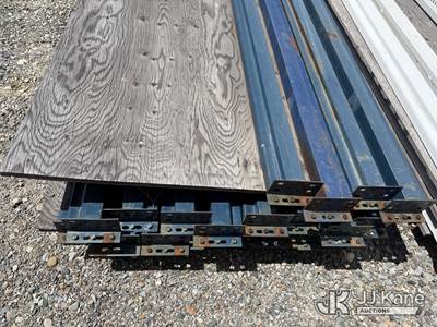 Used Disassembled Shelving Rack, Blue/Green/White Shelves