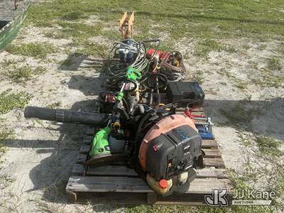(2) Pallets of Assorted Tools: 12 Ton Pipe Bender, Threader, Jack & Sprayers