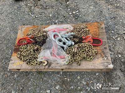 Lot of Grade 80/70 Chains, Ratchet Binders and D-Ring Shackles