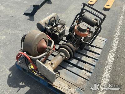 Used Air Compressor, Ridgid Plumbing Snake and Tamper Lot