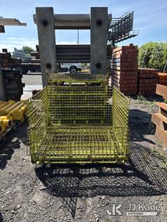 (5) Folding Steel Baskets with Wheels, 48 in. x 48 in.
