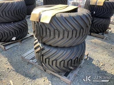 Pallet of (2) Wheels & Tires, 10-BOLT 550/45-22.5 (New/Unused)