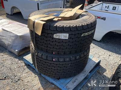 Pallet of (2) 10-BOLT Wheels & Tires 455/55R22.5 (New/Unused)