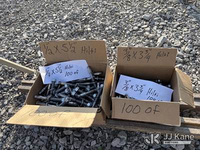 Hilti Kwik Bolt Wedge Anchors, (100) 1/2" x 5-1/2", (100) 3/8" x 3-3/4"