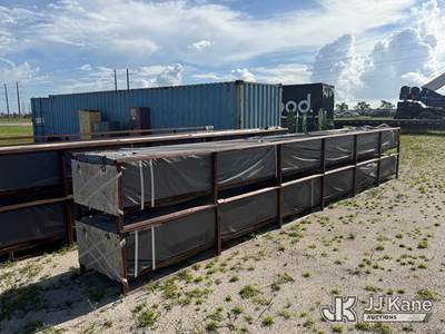 Lot of 9 Crates Non-Slip Decking Material, 25' x 2-1/2' x 1"