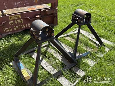 Lot of (2) Pipe Inspection Welding Racks Clamps