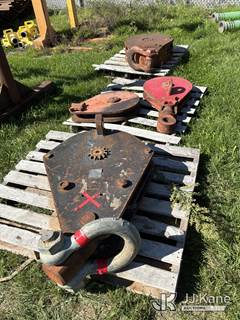 Lot of (4) Industrial Heavy Lifting Crane Blocks