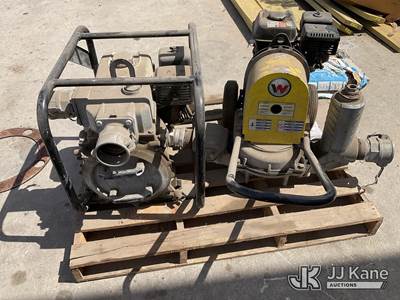 Palletized Trash Pumps, Not Running, Sold as One Lot