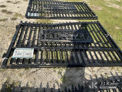 20 Ft Bi-Parting Galvanized Powder Coated Gate, 7 Ft Height
