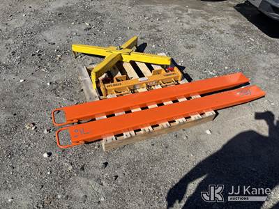 76 Inch Fork Extensions with Caldwell Lift Attachment & Forklift Bag Lift Attachment