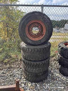(4) Skid Steer Rims & 12-16.5 Tires
