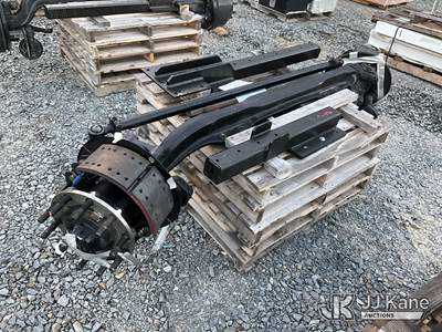 Front Axle w/Brake Assembly (New/Unused, Missing One Brake Drum)