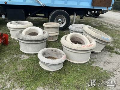 (12) Concrete Flower Pots (Condition Unknown )
