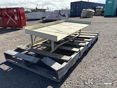 Used primed aluminum truck cab shelf, 55.5" W x 25.5" D x 14" H