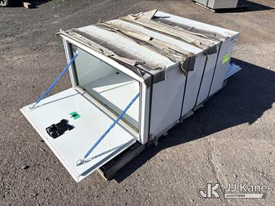 (2) White Painted Aluminum Boxes, 42 in Wide x 24 in Deep x 24 in Tall