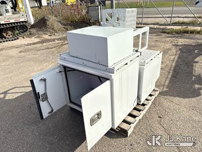 White Painted Aluminum Boxes, Battery Box and Steps, Various Sizes